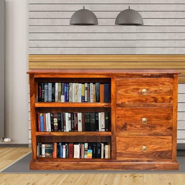 Sheesham Wood Bookshelf sideboard with storage