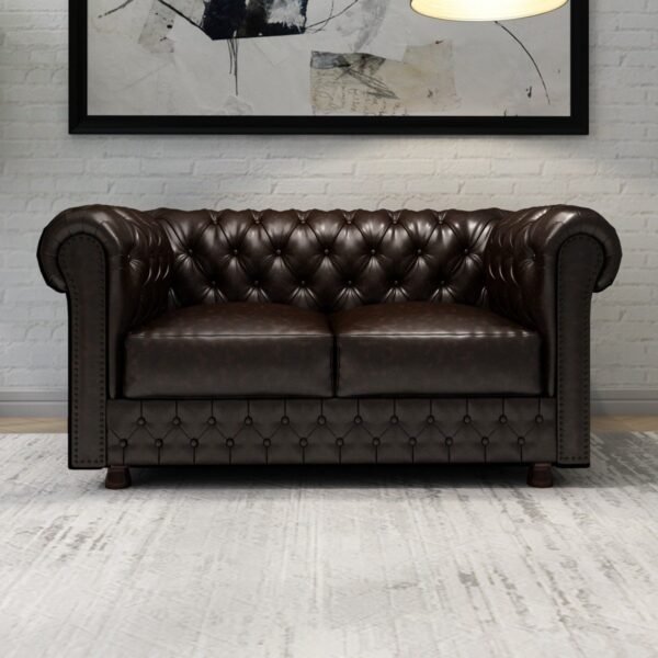 Modern Chesterfield sofa Set Leather 3 seater 2 Seater