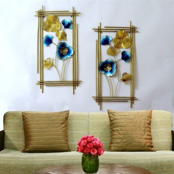 Big Size Iron Floral Metal Wall Art Set of 2