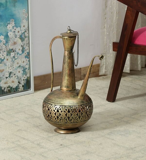 Gold Antique Tea Light Holder Iron Table Decor