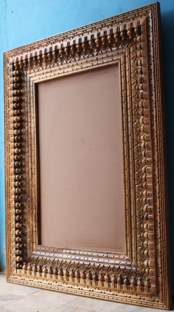 Antique mirror wooden frame decor full length carved