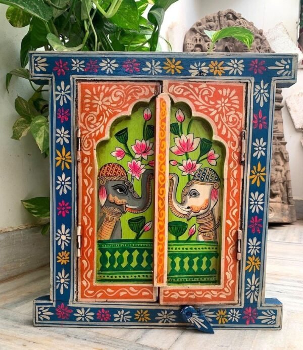Wall Hanging Wooden Window Hand Painted Wall Decor