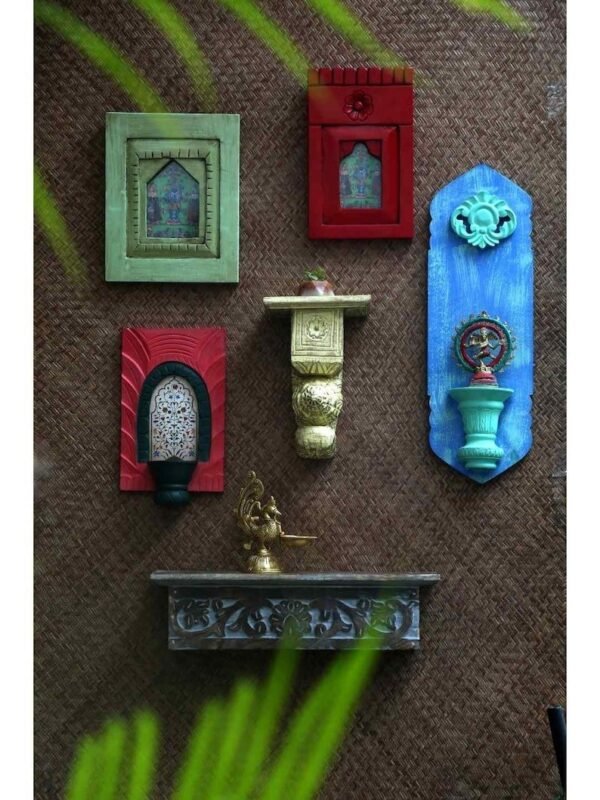 Wall Hanging Shelf wooden carving wall shelves Antique Decor