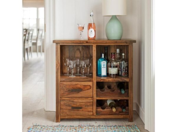 Sheesham wooden bar cabinet for home Living Room