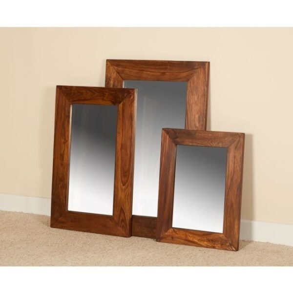 Rectangular wall mirror For Living Room Sheesham Wood