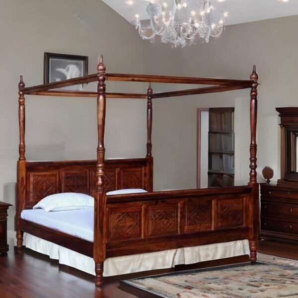 4 Poster Bed Sheesham Wood